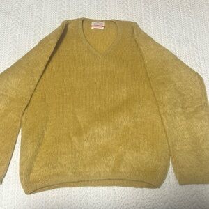 Vintage 1960s Jantzen Mohair Wool V-Neck Pullover Sweater Medium.